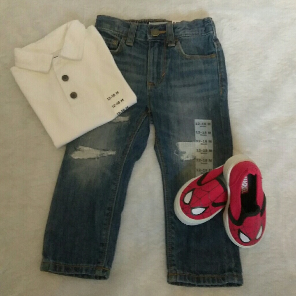 Old Navy Boys Relaxed Jeans, NWT, Rip & Repair